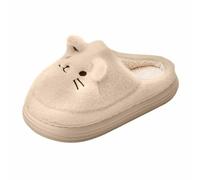 Chausson Drole Chaussons d'hiver confortables pour couple avec adorables imprimés de chats, doublés de polaire, pour intérieur et extérieur, confortables, doux et chauds, semelles chaussures maison