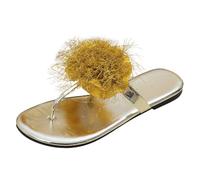 Chausson Drole Chaussons pour Femmes Confortables et décontractés,Style Tongs,Parfaits pour Un Usage Quotidien et Les Vacances à la Plage.Chaussures faciles à Enfiler Semelle Plate l'été.