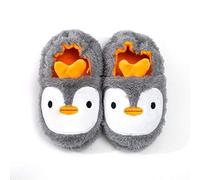 Chausson Enfant Garcon Fille Pantoufles Chaud Peluche Chaussure Antiderapant Manchot Taille 27 28