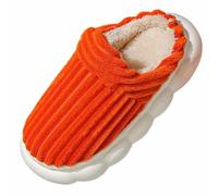 Chausson Femme 41 Chausson Fantaisie Femme 2025 New Slipper Booties Women Men The Cozy Stylish Slipper Non Plush Warm Home Slippers Pour Ado Antidérapant Pour Chaussons (Orange 40)