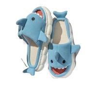 Chausson Femme Chaussons décontractés à plateforme for femmes, chaussures de créateur mignonnes dessin animé for filles, pantoufles d'intérieur élégantes et populaires en lin bout ouvert(Blue,40-41)