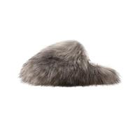 Chausson Femme Confort Chaussons Fourrure Femme Womens Casual Plush Flat Bottom Slippers Plush Fashion Womens Slippers Warm Chaussons Laine Chauffants (Grey 40)