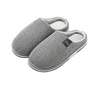 Chausson Femme Hiver Slippers Laine Peluche Doublée Chaudes Doublées Unisexe Claquettes Lavables Chaussures pour Diabétiques Femmes Dames Confort Intérieur avec Semelle Souple Enfiler Facile