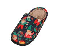 Chausson Femme Rigolo Pantoufles d'hiver en coton pour Couple,pantoufles de noël chaudes pour hommes et femmes,chaussures de dessin animé mignon la maison,antidérapantes,chaussures d'intérieur