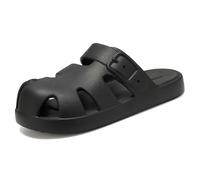 Chausson Fermé D Intérieur Chaussons féminins Confortables et décontractés avec Bout Ouvert faciles à Enfiler Parfaits pour Printemps et été Style Slip-on décontracté idéal avec Jean(Black, 43)