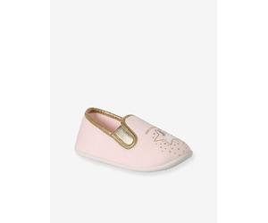 Chausson fille textile élastique rose imprimé 31