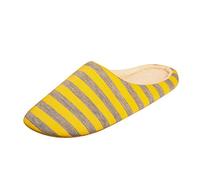 Chausson Homme Femme Mules Automne Hiver Slippers Lin Coton Respirant Bois Plancher Compatible Chaussures pour Toutes Saisons Maman Cadeaux Spéciaux Antidérapant Bout Fermé