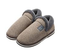Chausson Homme Hiver Antidérapantes Chaussons Doublées Léger En Peluche Forme Intérieures Slipper Pour Hommes Confortables Décontractées Pas Cher Pantoufles En Mousse À Mémoire Pour La Maison Chaud