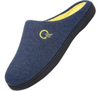 Chausson Hommes Femmes Doux Confortable Hiver Pantoufles Mousse Mémoire Peluche Chaud Chaussons Maison Chaussures Antidérapantes Slippers Chaussures D'intérieur, Blau 42/43 EU