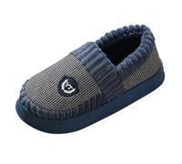 Chausson Humour Pantoufles Homme Hiver FourréEs Men's And Women's Spring And Autumn Winter Extra Large Slippers Indoor Thickened Couple Cotton Slippers Chausson Laine Femme Chaussons (Navy, 48)