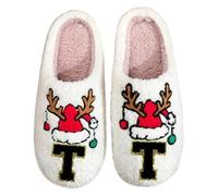 Chausson Pere Noel Homme Chaussons Femme Couple Hiver Pantoufle De Assorti Fantaisie Chaud Pantoufles Chaude Grinch Slippers Peluche Charentaise Confortable Antiderapant Noël Adulte Lutin Charentaises
