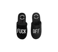 Chaussons amusants en peluche noir ""F*** Off"" - FISURA - Taille unique (40-44) 40-43