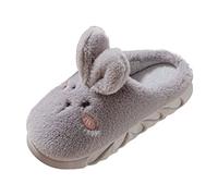 Chaussons Animaux De Lapin pour Femme Pantoufles Mignonnes Drôles Et Élégants Pantoufles Chaude en Peluche Chaudes Chaussons Confortables pour Automne Hiver, Maison, Intérieures, Chambre, Salle