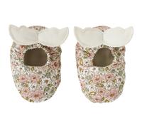 Chaussons avec ailes d'ange imprimé liberty (0-6 mois)