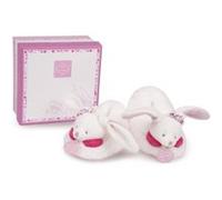 Chaussons avec hochet 6-12 mois cerise - doudou et compagnie G