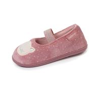 Isotoner Chaussons pantoufles Ballerines fille avec élastique de maintien, semelle antidérapante, 30 EU, rose pailleté
