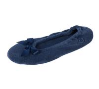 ISOTONER - Chaussons Ballerines pour femme en tissu éponge classique - bleu - bleu marine,