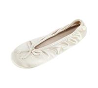 Chaussons Ballerines Classiques Satinés Pour Femmes Isotoner
