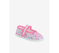 Chaussons ballerines scratchés enfant rose 33