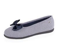 Chaussons femme marinière rayures - ISOTONER - semelle ergonomique EVERYWEAR™ - coton bio 39