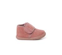 Chaussons Barefoot Velours Côtelé Fermeture À Scratch Rose 25