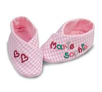 Chaussons bébé à carreaux avec nom vichykaro Chaussons bébé personnalisés Chaussons bébé Chaussons bébé Chaussons bébé Chaussons pour bébé Souvenir de naissance Cadeau de naissance Couleur : Rose