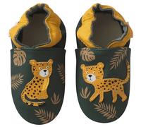 Chaussons Bébé Cuir Souple César Le Jaguar Vert 27/28