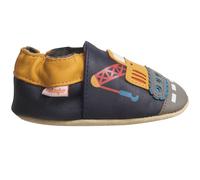 Chaussons Bébé Cuir Souple Germain La Grue Bleu 22