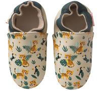 Chaussons Bébé Cuir Souple Romy Et Jules S'amusent Beige 27/28