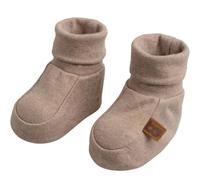 Chaussons bébé en coton bio melange clay (0-3 mois)