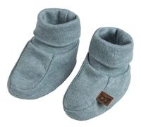 Chaussons bébé en coton bio melange stonegreen (0-3 mois)