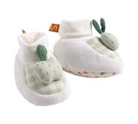 Chaussons Bébé En Velours - Botanica Blanc 0/6M(50/67)
