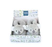 Chaussons bébé - Koala - Hochet intégré - Gris - 0/6 mois 0-6 mois