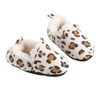 Sauthon Chaussons bébé fourrés imprimé léopard écru 0-6 mois
