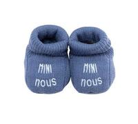 Chaussons bébé naissance - TROIS KILOS SEPT - Bleu marine - Doux et chauds - 80% acrylique - 20% coton 0-1 mois
