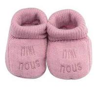 Chaussons bébé naissance - TROIS KILOS SEPT - Vieux rose - Doux - Chauds - Agréables à porter 0-1 mois