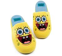 Chaussons Bob l'éponge pour homme | Motif visage de personnage animé jaune bleu | Marchandises de la série Movie, jaune, 46/48 EU