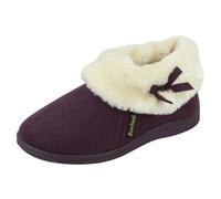 Chaussons Bootee En Velours Pour Femmes Rose Bank Avec Mousse À Mémoire Sharon