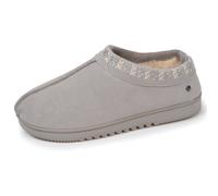 Isotoner Chaussons pantoufles Bottillons femme dessus cuir, semelle confort, 41 EU, gris