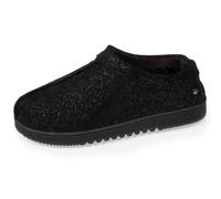 Chaussons Bottillons Dessus Cuir, Semelle Confort Noir Nacré 36
