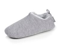 Isotoner Chaussons extra-light pantoufles Bottillons femme jersey, semelle gomme antidérapante, 41/42, gris chiné