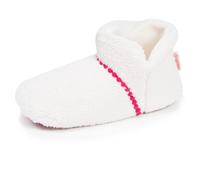 Isotoner Chaussons Bottillons Femme sherpa lama Ivoire 35/36 | Pantoufle Bottillons sherpa, semelle gomme ultra souple, chaudes et confortables - Lavable machine 30°C