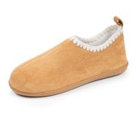 Isotoner Chaussons pantoufles Bottillons femme suédine semelle bloup extra confort, 40 EU, camel