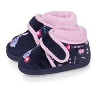 Isotoner Chaussons pantoufles Bottillons bébé fille ultra confortables, maintien bien le pied, fermeture à scratch, 25 EU, marine