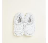 Chaussons bouillotte gris clair warmies
