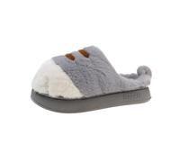 Chaussons, Cat Paw Slippers for Women, Cute Animal Plush Shoes, Cozy Soft Warm Cat Slippers for Girls Teens Adults (Gray,36.5)