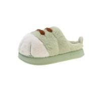 Chaussons, Cat Paw Slippers for Women, Cute Animal Plush Shoes, Cozy Soft Warm Cat Slippers for Girls Teens Adults (Green,36.5)