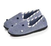 Chaussons charentaises souples, ultra confortables et légers, confort technologie everywear bleu denim 37