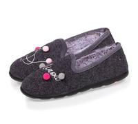 Isotoner Chaussons pantoufles Charentaises femme souples, ultra confortables et légers, confort technologie everywear, 36, gris chiné