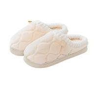 Chaussons Chaud pour Femme Maison Pantoufles Peluche Bout Fermé Chaussons décontractés antidérapantes Pantoufles Slip on pour Automne Hiver, intérieures, Chambre, Bois Plancher